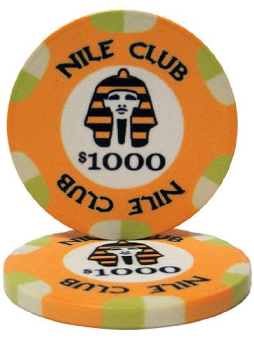 50-pack $25 Casino-Grade Ceramic Nile Club 10g Ceramic Poker Chips 
