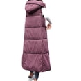 thumbnail image 4 of LYXSSBYX Women Long Sleeve Shacket Jacket Hot Sale Clearance Winter Coat Fashion Woman Lengthened and Thickened Medium Length Down Cotton Jacket, 4 of 9