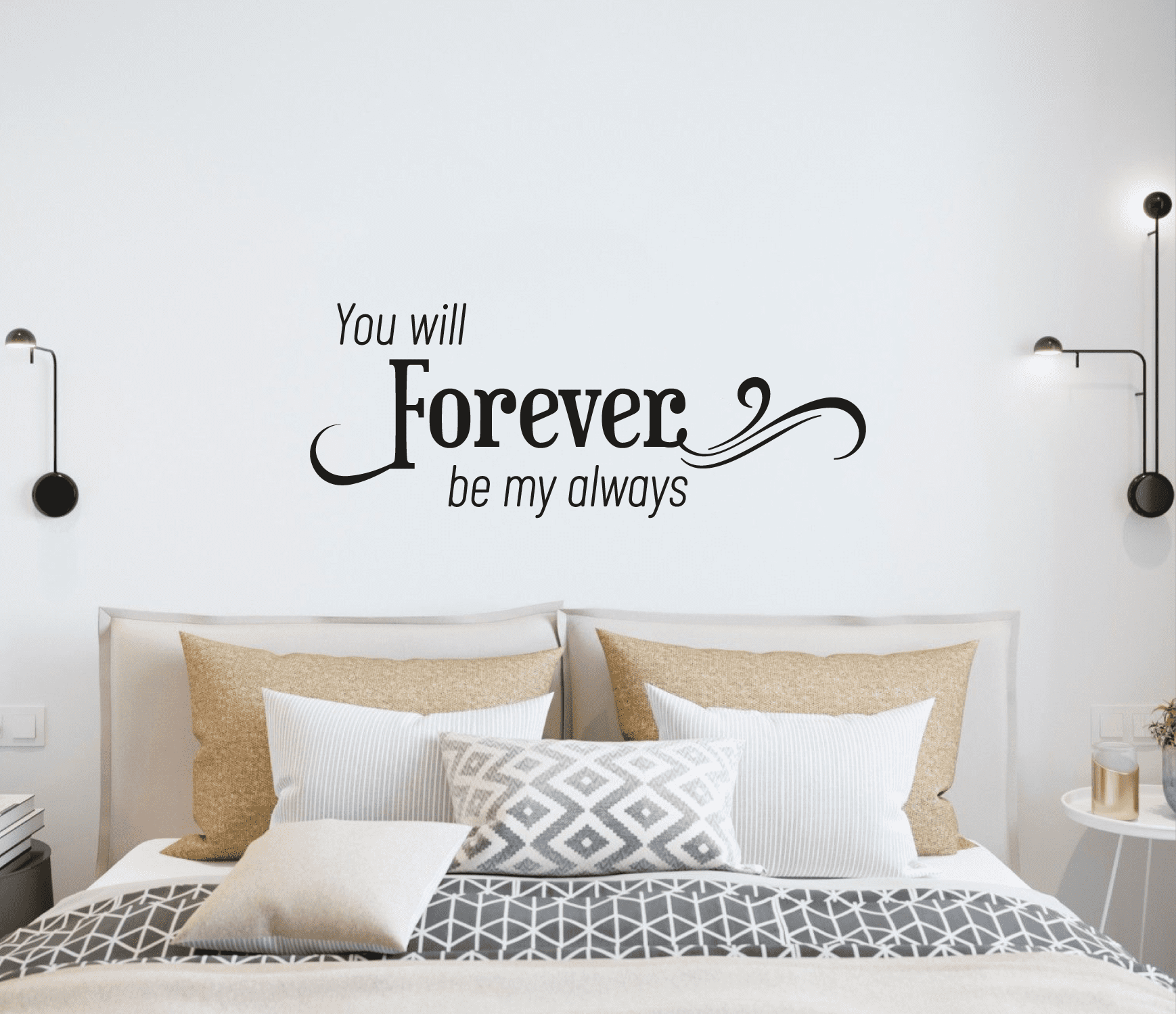 Wall Quote Art Decal Vinyl Sticker Removable Decor Always & Forever 
