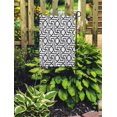 thumbnail image 2 of POGLIP Abstract Morrocan Pattern Modern Metal Architectural Architecture Artistic Black Garden Flag Decorative Flag House Banner 12x18 inch, 2 of 2