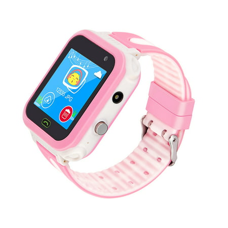 2019 UpdatedSmart Watch for Kids - Smart Watches for Boys Girls Smartwatch GPS Tracker Watch Wrist Mobile Camera Cell Phone Best Gift for Girls Children boy Pink (Best First Phone For Child 2019)