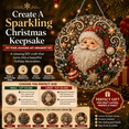 thumbnail image 2 of 3D Christmas Pearl Art Kit C 12×12in Diamond Painting for Adults, Holiday DIY Wall Decor Set with Resin Pearls, One Size, 2 of 7