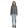 thumbnail image 2 of Time and Tru Women's Turtleneck Sweatshirt, Sizes XS-3XL, 2 of 5