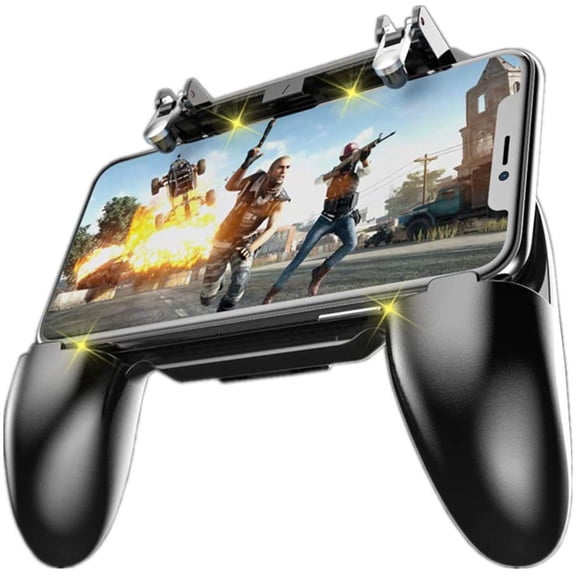 Mobile Game Controller for PUBG Mobile Controller L1R1 Mobile Game Trigger Joystick Gamepad for iOS & Android Phone(W10 update)