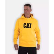 CAT Workwear Men's Caterpillar Trademark Hooded Sweatshirt, Yellow Black, 4X-Large