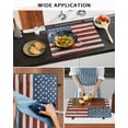 thumbnail image 6 of nqOlkjepod Large Induction Cooktop Protector Mat 36"x21", Farmhouse American Flag Stove Top Covers for Electric Stove, Blue Red USA Flag Vintage Stove Burner Cover Mats, Glass Top Stove Cover, 6 of 8