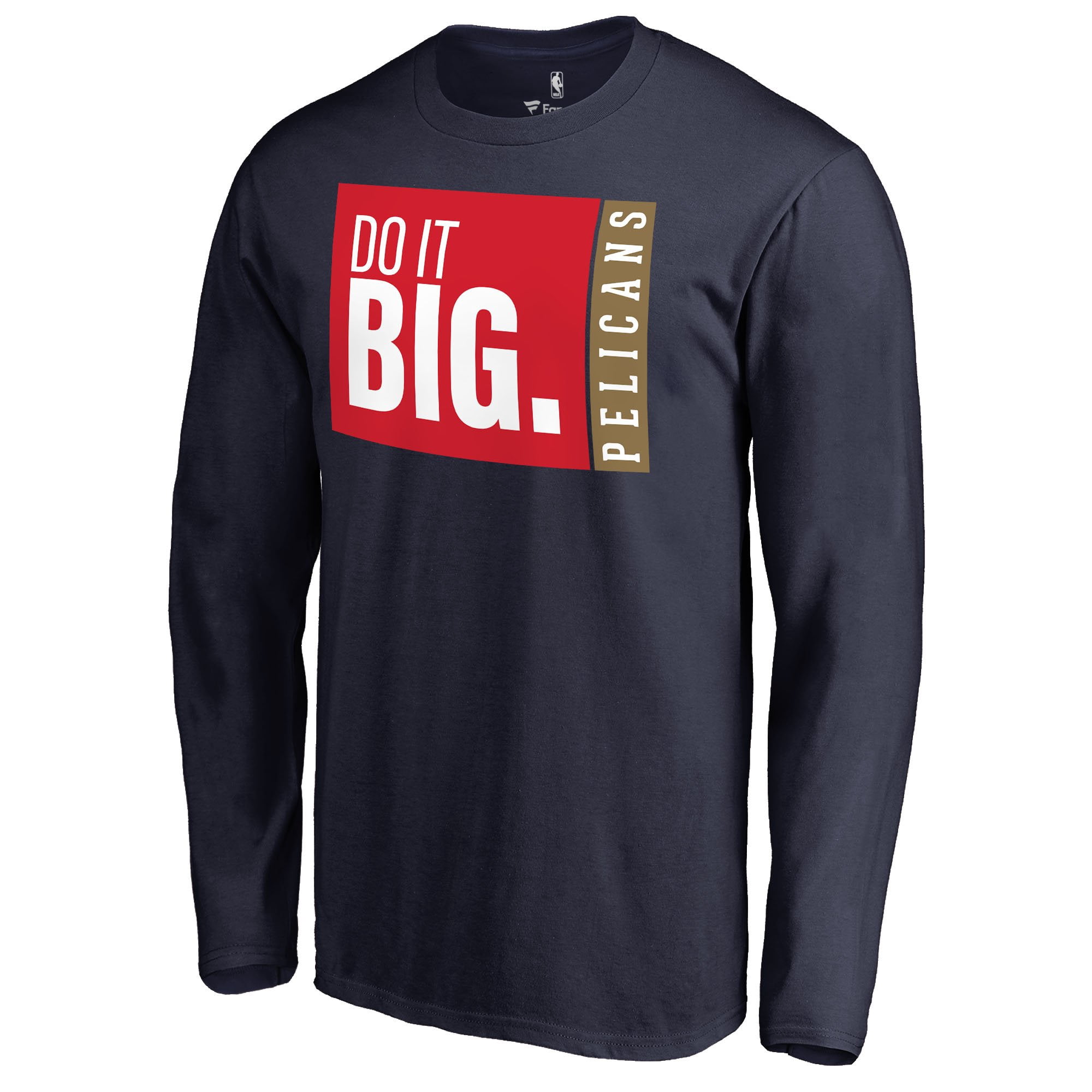 Men's Navy New Orleans Pelicans Do It Big Long Sleeve T-Shirt