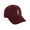 Burgundy, variant on Low Profile Adjustable Baseball Dad Hat Cap Old English Font Alphabet A to Z, Brown Hat White V