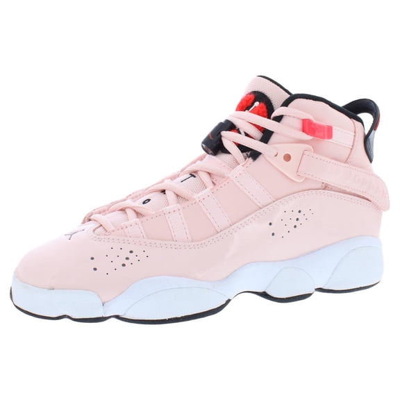 Nike Jordan 6 Rings GS Girls Shoes Size 5, Color: Atmosphere/Infrared/Black