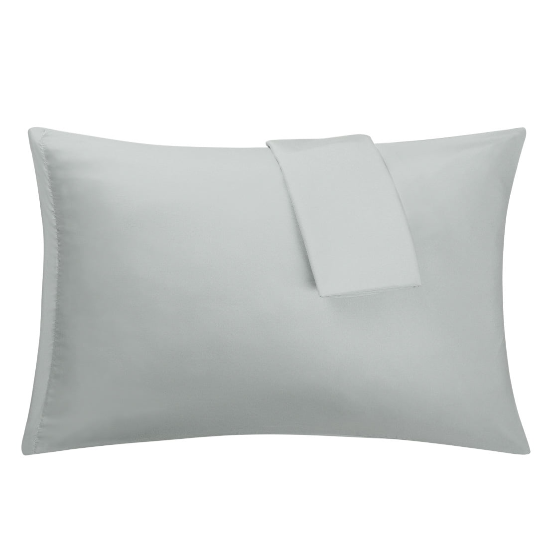 Unique Bargains 2-Pack 1800D Microfiber Solid Pillowcases Light Gray Queen