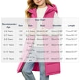 thumbnail image 3 of Kids Girls Long Quilted Puffer Vest Sleeveless Hooded Button Down Padded Coats Jacket Outerwear with Pockets, 3 of 9