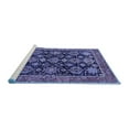 thumbnail image 2 of Ahgly Company Machine Washable Indoor Square Oriental Blue Industrial Area Rugs, 4' Square, 2 of 4