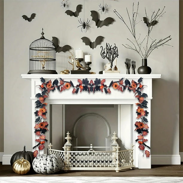 Simulated Maple Leaf Vines Leaves Halloween Thanksgiving Festival Decoration Room Living Room Scene Layout Simulated Vines