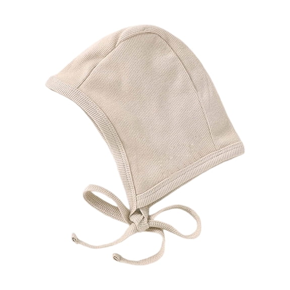 HGIEYS Summer Newborn Cotton Tie Bonnet Hat, Infant Soft Ear Protection Sun Hat for Baby Boys Girls 0-6 Months