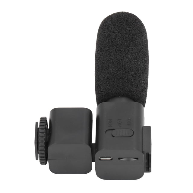 Micrófono de Entrevista, Grabación de Video Conector Micrófono Universal Estándar de Supresión de Bajo Ruido para Cámara