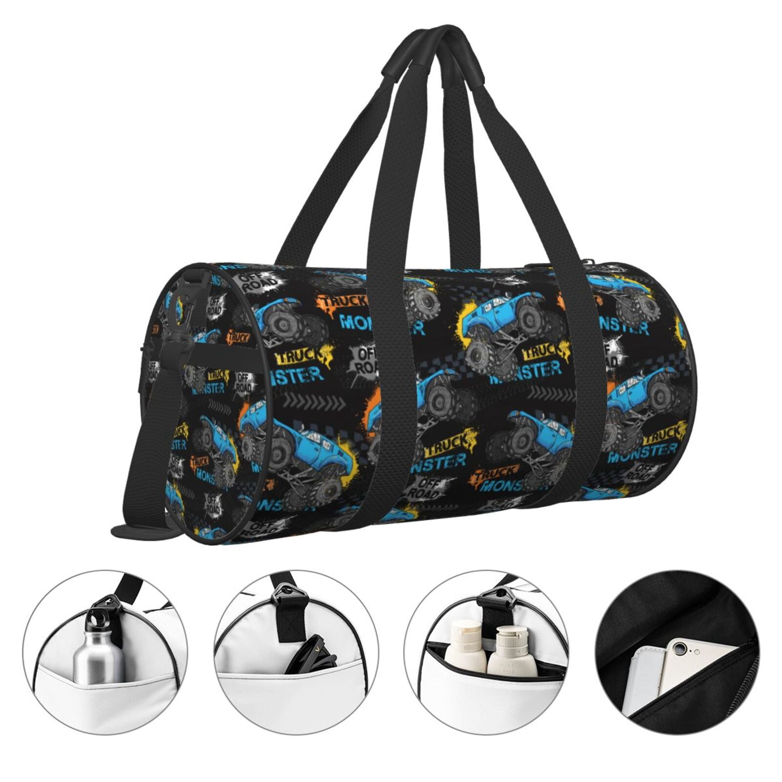 Vsdgher Cool Off-Road Vehicle 45L Foldable Duffel Bag, Sports Gym Bag,Overnight Bag, Portable Weekender Bag for Airplanes