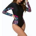 thumbnail image 6 of WAYUTE Womens Swimsuits One Piece Swimsuits Long Sleeve Bathing Suit Rash Guard Shirts Surfing Athletic Sporty Swimwear, 6 of 8