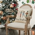 thumbnail image 2 of Sm:)e Nutcracker Merry Christmas Throw Pillow Cover 18x18 Inch Set of 2， Beige, 2 of 10