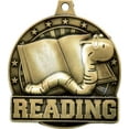 thumbnail image 2 of Reading Bookworm Medals, 2" Gold Diecast Reading Bookworm Medal Award 20 Pack, 2 of 3