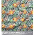 thumbnail image 1 of Soimoi Polyester Crepe Fabric Flower Watercolor Printed Craft Fabric by The Yard 42 Inch Wide, 1 of 1