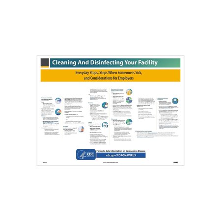 UPC: 0887481158266 | National Marker Poster  Cleaning and Disinfecting Your Facility   18  x 24  Multicolor (PST151)