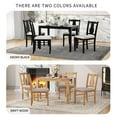 thumbnail image 4 of SYNGAR 5 Piece Dining Table Set for 4, Modern Table and Chairs Set, Home Kitchen Breakfast Table Set with 4 Cushioned Chairs, Wood Dining Room Table Set for Small Spaces, Black, D6756, 4 of 10