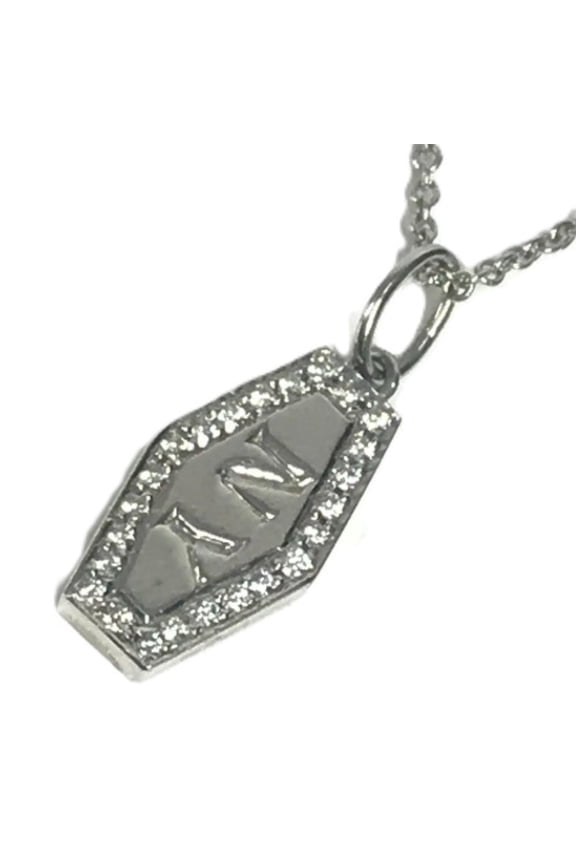 Pre-Owned TIFFANY & Co. Tiffany Platinum NY Plate Diamond New York Jewelry Accessory Chain...
