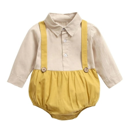 

adviicd Jumpsuit Baby Boy Romper Jumpsuit Toddler Kids Child Baby Boys Long Sleeve Patchwork Baby Boy Rompers 3-6 Months