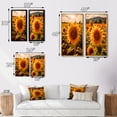 thumbnail image 4 of Designart "A Golden Sunflower Set Against the Sunset II" Floral Framed Wall Art Set Of 2 - Yellow Floral Framed Canvas Set For Living Room Decor, 4 of 7