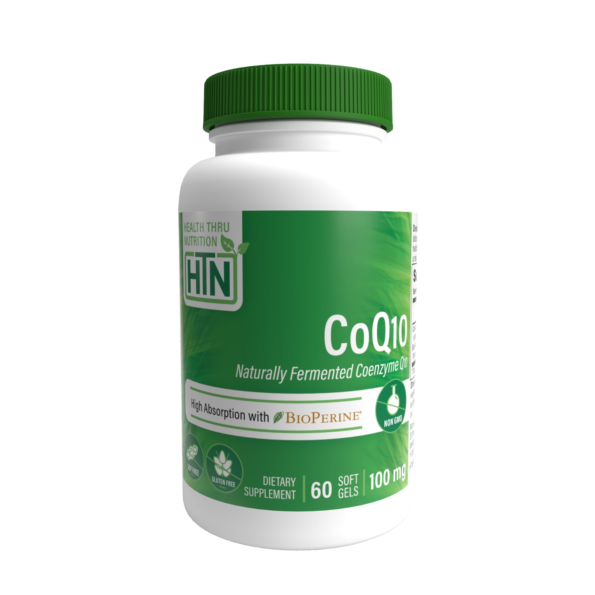 CoQ-10 (with BioPerine®) 100mg 60 Softgels (Non-GMO) by Health Thru Nutrition