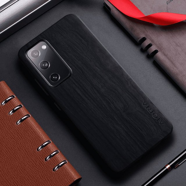 Bamboo Wood Pattern Leather Back Cover For Samsung Galaxy S21 S22 S20 Ultra Plus FE Phone Case