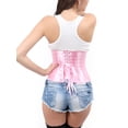 thumbnail image 4 of YouLoveIt Women's Bustiers Corsets Satin Corset Uverbust Plus Size Corset Waist Belt Plus Size Overbust Corset Bustier Top Cincher Corset Bustier Bodyshaper Top, 4 of 8