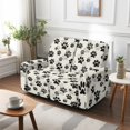 thumbnail image 7 of TSOVTHRID Paw Doodle White Print Recliner Loveseat Cover,Stretch Reclining Sofa Covers with Pockets, Loveseat Recliner Slipcovers Furniture Protector for Pets, 7 of 7