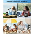 thumbnail image 7 of Desk Fan Portable Fan Rechargeable 2000mAh Personal Fan, Silent Small Table Fan Travel Fan for Sleeping with Display & 100-Speed, Desktop Fan for Bedroom Office Camping- Black, 7 of 7