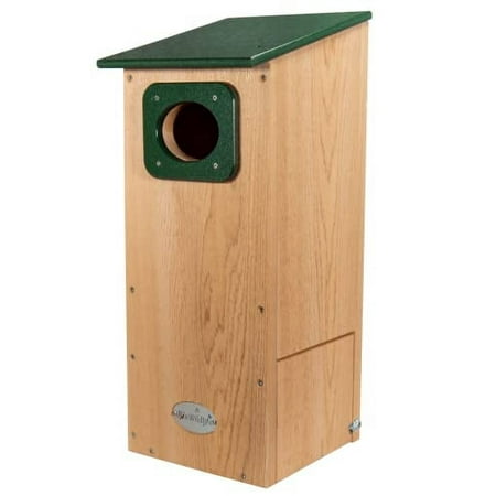 JCs Wildlife Cedar Wood Duck House with Poly Lumber Roof (Green)