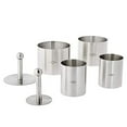 thumbnail image 2 of Kuchenprofi Stainless Steel 6-Piece Food Mold Forming Rings with Tamper/Pushers, Silver, 2 of 8