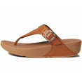thumbnail image 2 of FitFlop Women's Lulu Adjustable Leather Toe-Post Sandal, Light Tan, Size 10, 2 of 5
