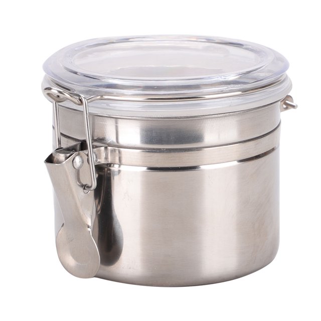 Recipiente Hermético Unique Bargains de Acero inoxidable para Cocina con tapa transparente 4,13 x 3,54 pulgadas 20 oz