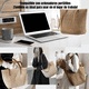 thumbnail image 4 of Tote Bag de Paja con Cierre y Bolsillo Interno, Bolsa Casual para Mujer, Playa, Compras y Oficina Xtellar cafe, 4 of 4