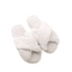 thumbnail image 1 of Zapatillas De Lana Artificial Planas Con Punta Abierta De Color Sólido Para Mujer De Otoño E Invierno, Zapatillas De Felpa Cruzadas Antideslizantes Y Resistentes Al Desgaste Cateissary AP007466-09, 1 of 6