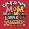 thumbnail image 3 of Conquering Mom Life With Coffee and Wine Sweatshirt Trendy Motherhood Parenting Family Soccer Mama #momlife Hoodie, 3 of 7