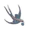 thumbnail image 3 of facefd Bird Shaped Brooch Shining Rhinestone Swallow bird brooch Badge Pin Collar Scarf Clothes Decor Chest Pin BC18Y0222-2, 3 of 9