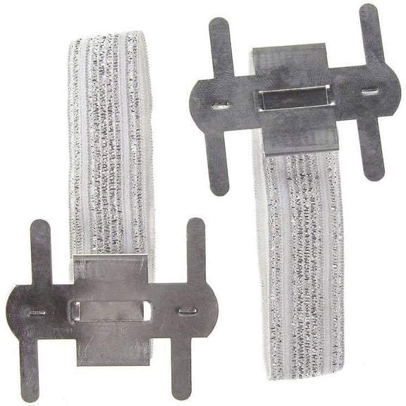 Corsage Wristlet Glitter Elastic Band, 1/2-Inch, 12-Piece, Silver