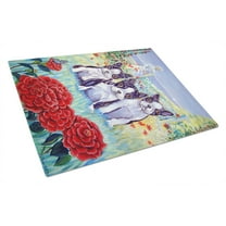 Caroline's Treasures 7005LCB Boston Terrier Trio Glass Cutting Board Large, 12H x 16W, multicolor
