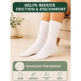 thumbnail image 4 of Comfello Diabetic Socks Crew for Men & Women – 6 Pairs of Non-Binding Moisture-Wicking Neuropathy Socks, 4 of 8