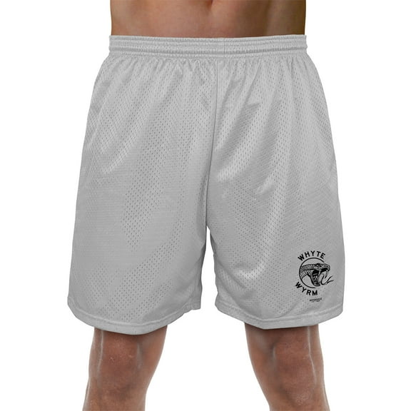 Riverdale The Whyte Wyrm Mens Lined Mesh Shorts, Silver, Small