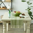 thumbnail image 2 of DII Braided Stripe Jacquard Fringe Table Runner, 2 of 5