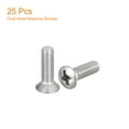 thumbnail image 3 of M6x20mm Oval Head Phillips Machine Screws, 25 Pack 304 Stainless Steel Slightly Raised Countersunk Head Screws, 3 of 5