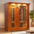 thumbnail image 2 of Costway 1-3 People Far Infrared Wooden Sauna Room for Home with Bluetooth Speakers, 2 of 10