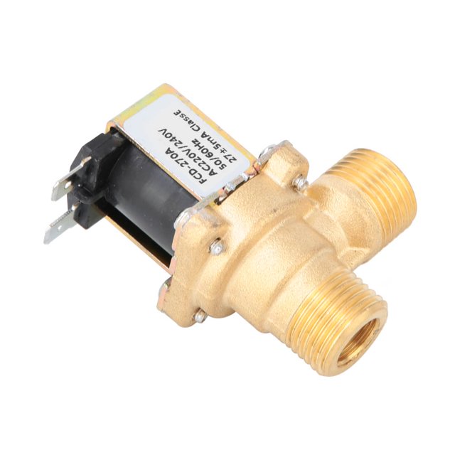 Válvula solenoide, válvula electromagnética de latón G1/2" normalmente cerrada Válvula solenoide de latón construida para precisión